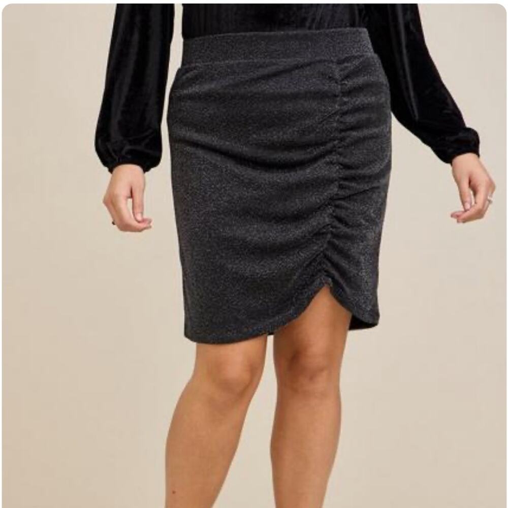 NEW Torrid Glitter Knit Cinched Bodycon Skirt Size 4X